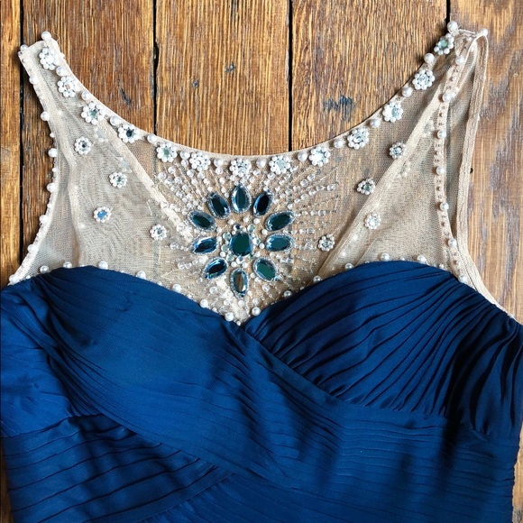 Adrianna Papell navy cocktail dress - Picture 2 of 3